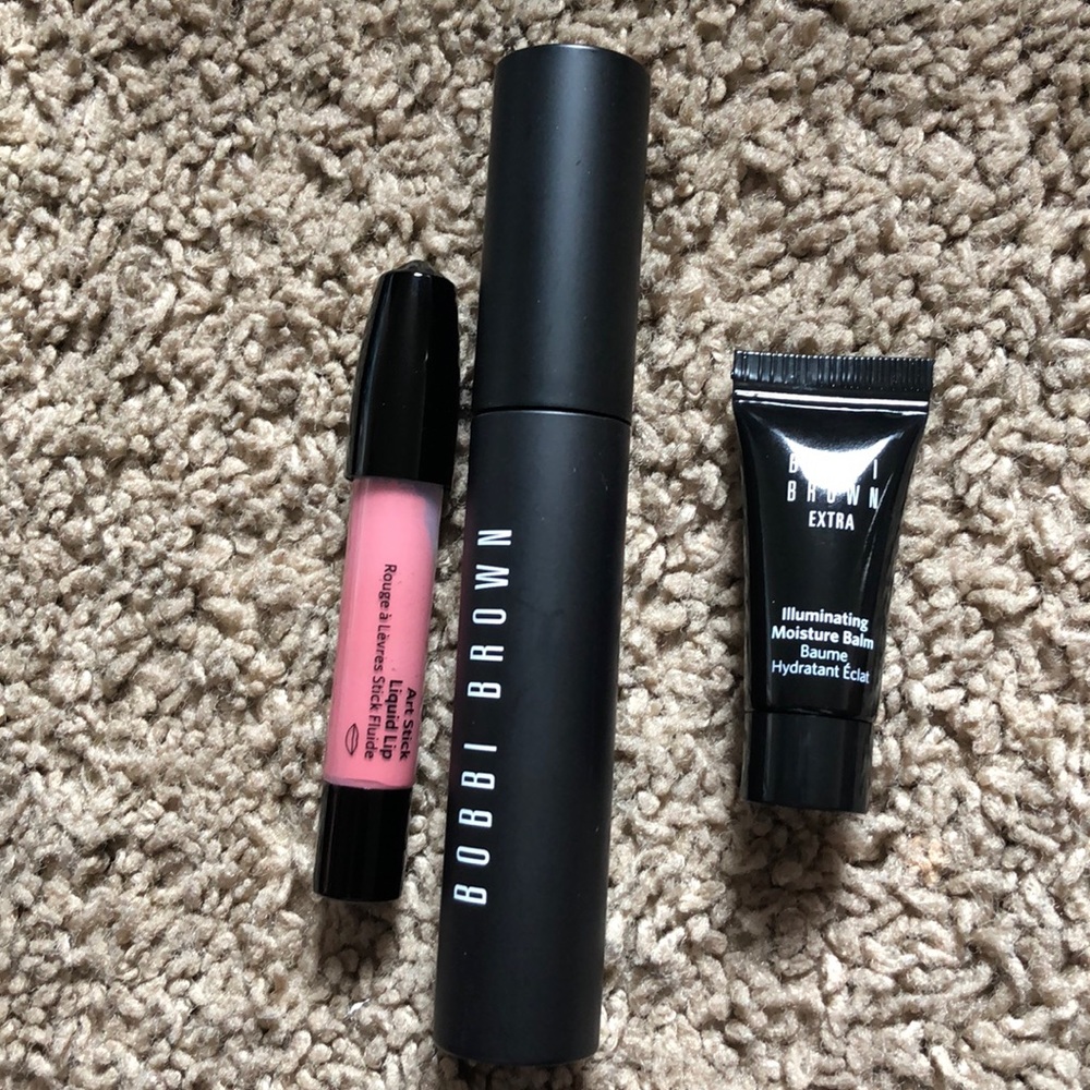 Bobbi brown mascara ,balm and liquid lip
